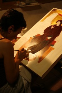 Marchela Dimitrova in her studio