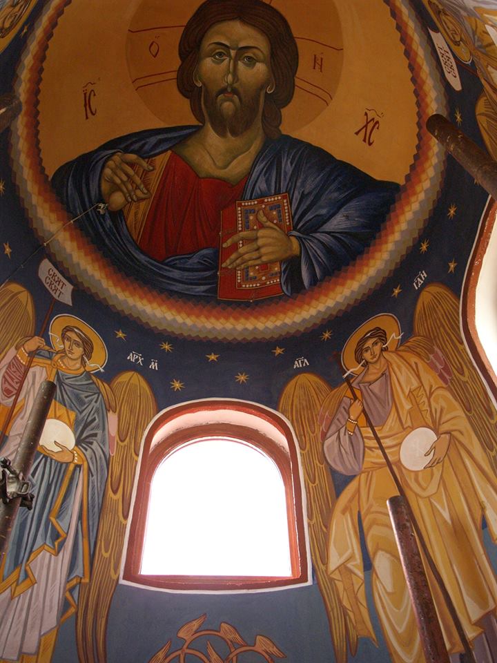 Jesus Christ Pantocrator - fresco by Marchela Dimitrova