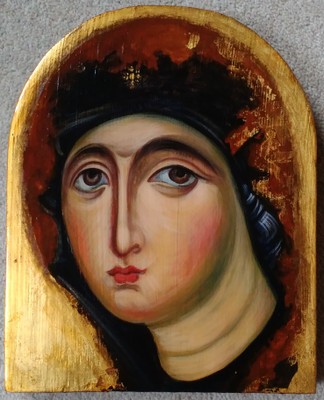 Recent icon exhibition ‘Mary [Mother of God] and baby Jesus at Alde Valley Spring Festival&nbsp;2018